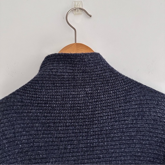 Benedetta B. Merino Wool Cashmere Blend Mock Neck Ribbed Sweater Size L - Picture 6 of 8